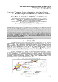 Container Transport Network Analysis of Investment Region and Port Transhipment for Sulawesi Economic Corridor