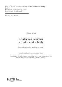 Dialogues Between a Violin and a Body