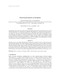 Electrical Parameters of Red Sprites