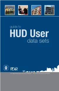 Guide to HUD User Data Sets