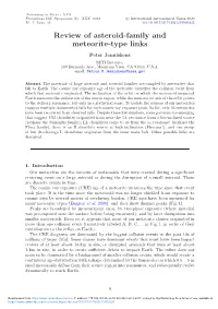 Review of Asteroid-Family and Meteorite-Type Links