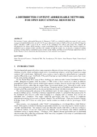 A Distributed Content Addressable Network for Open Educational Resources