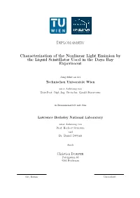Characterization of the Nonlinear Light Emission by the Liquid Scintillator Used in the Daya Bay Experiment