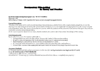 Documentary Film-Making in Theory and Practise