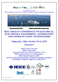 Ieee Chilean Conference on Electrical, Electronics Engineering, Information and Communication Technologies