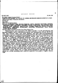 No Dearly Defined Neurological Abnormalities