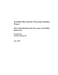 Northmet Mine and Ore Processing Facilities Project