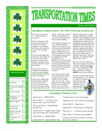 Springtime Student Safety—It's More Than Just Good Luck! Upcoming