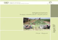 Verification Survey Report Final August 2007