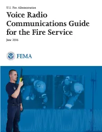Voice Radio Communications Guide for the Fire Service June 2016