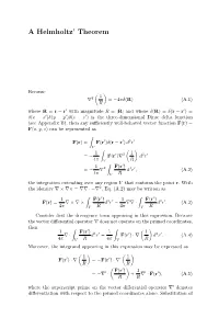 A Helmholtz' Theorem
