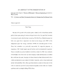 An Abstract of the Dissertation Of