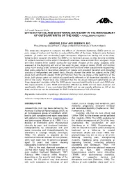 Efficacy of Ice and Shortwave Diathermy in the Management of Osteoarthritis of the Knee – a Preliminary Report