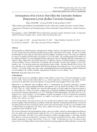 Investigation of the Factors That Effect the University Students’ Desperation Levels (Kafkas University Example)