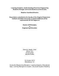 Learning Analytics: Understanding First-Year Engineering Students Through Connected Student-Centered Data