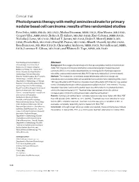 Photodynamic Therapy with Methyl Aminolevulinate for Primary Nodular Basal Cell Carcinoma: Results of Two Randomized Studies