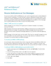 Reference Sheet Receive Notifications As Text Messages