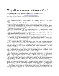 Why Allow a Mosque at Ground Zero?