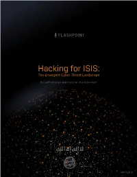 Hacking for ISIS: the Emergent Cyber Threat Landscape
