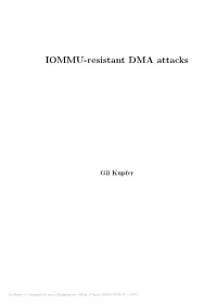 IOMMU-Resistant DMA Attacks