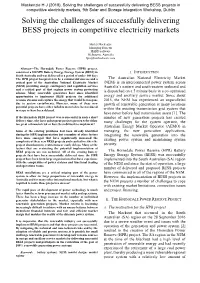 Solving the Challenges of Successfully Delivering BESS Projects In