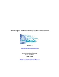 Tethering an Android Smartphone to USB Devices