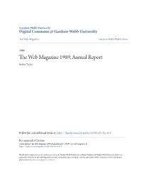 The Web Magazine 1989, Annual Report