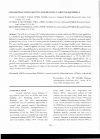 Chlorophacinone Baiting for Belding's Ground Squirrels