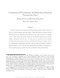 Corruption in Procurement: Evidence from Financial Transactions Data∗