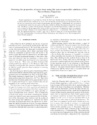 Deriving the Properties of Space Time Using the Non-Compressible
