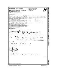 DP839EB-ATS SONIC Packet Driver for PC/TCP by FTP Software