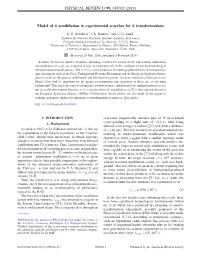 Model of N¯ Annihilation in Experimental Searches for N¯ Transformations