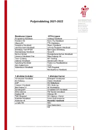 Puljeinddeling 2021-2022