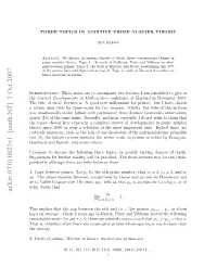 Three Topics in Additive Prime Number Theory 3