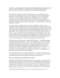 A Century Long Commitment to Assessing Artificial Intelligence and Its Impact on Society1 Barbara J