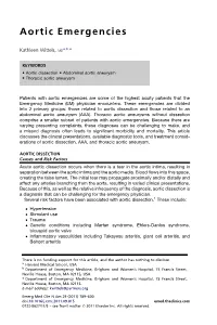 Aortic Emergencies