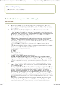 Boethius' Contribution to Quadrivium. Annotated Bibliography