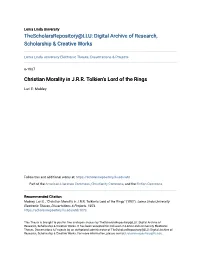 Christian Morality in J.R.R. Tolkien's Lord of the Rings