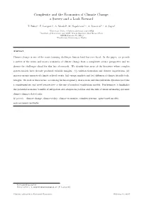 Complexity and the Economics of Climate Change: a Survey and a Look Forward