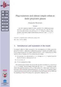 Flag-Transitive and Almost Simple Orbits in Finite Projective Planes