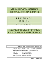 Modificacion Puntual 2017-01 De Las Nn.Ss. De Valverde De