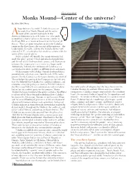 Monks Mound—Center of the Universe? by John Mcclarey