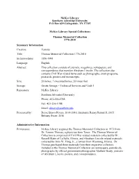 University Archives and Records Program