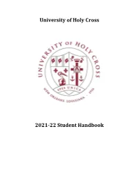 University of Holy Cross 2020-21 Student Handbook