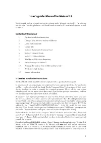 User's Guide: Manual for Metaxa2.2