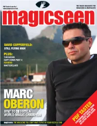 PDF Taster Issue No.1 the MAGIC MAGAZINE for MAGICIANS & MENTALISTS