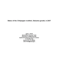 Status of the Chilipepper Rockfish, Sebastes Goodei, in 2007