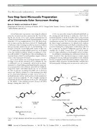 Two-Step Semi-Microscale Preparation of a Cinnamate Ester Sunscreen Analog W