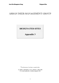 Appendix 3 Arran DMG Designated Sites