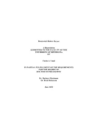 Brodovitch Before Bazaar a Dissertation SUBMITTED to the FACULTY of the UNIVERSITY of MINNESOTA by Curtis A. Lund in PARTIAL